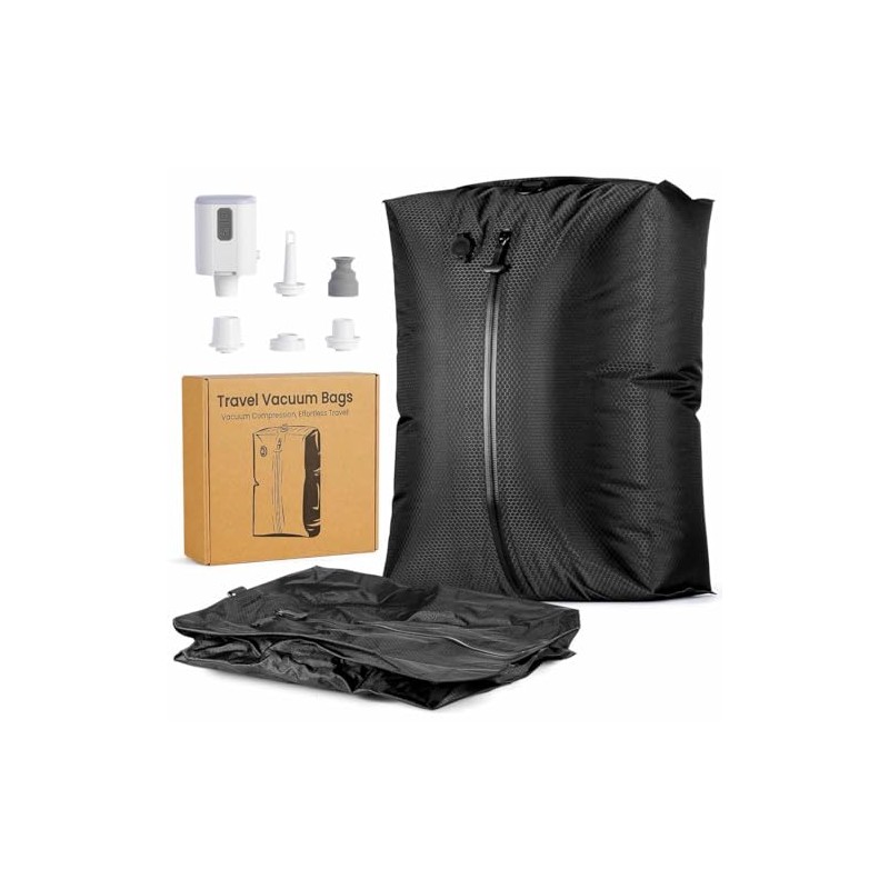HONKID Travel Vacuum Bags for Luggage with Pump, High Compression