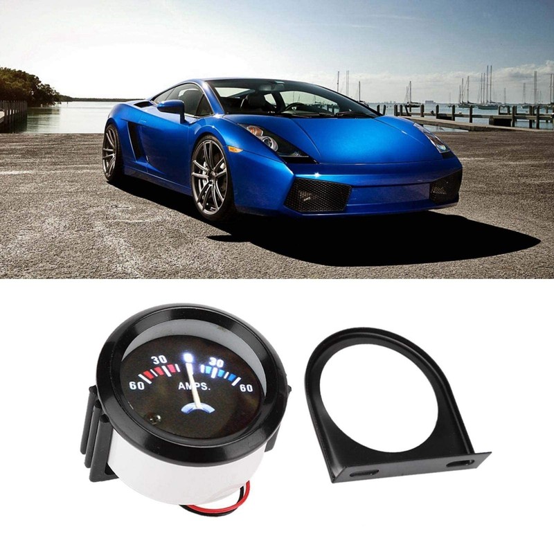 Qiilu Car Ammeter, 2 Inch 52 mm DC 12 V