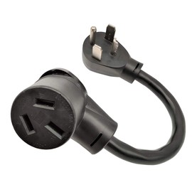 Parkworld 61728 Adapter Cord 4 Prong Dryer Plug 14-30P to 10-50R Electric Stove Receptacle, NEMA 14-30 Dryer Male to NEMA 10-50R Electrical Stove Female, 30A, 250V 1.5FT
