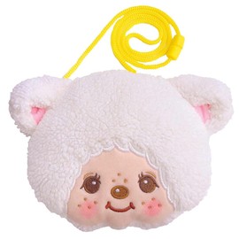 Monchhichi Neck Pouch, Characters, Children's Plush Pouch, Cute, Popular, Girls, Mini Wallet, Coin Purse, Elementary School, Middle School, High School Students, Pink