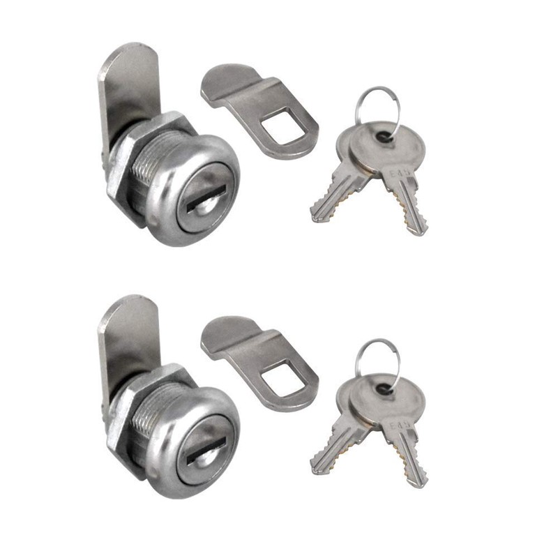 2Pcs Cabinet Cam Lock Keyed Alike Tool Box Locks 5/8"