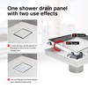 SaniteModar Square Shower Drain 6 inch with Shower Drain Base,