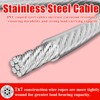 Vinyl Coated Galvanized Steel Wire Rope 3/16" PVC Covered
