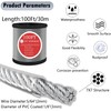 GZFTMKOBNS Wire Rope,1/8"Steel Cable,100FT Stainless Steel Cable,M5 Turnbuckle for Cable