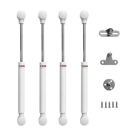 LIKERAINY 120N Gas Pressure Damper Gas Pressure Springs Flap Fitting Gas Spring Damper for Furniture Flaps Compression Spring Pressure Soft Closing Pack of 4