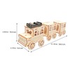 Gatuida DIY Wooden Train for Unpainted Model Train Kit Educational