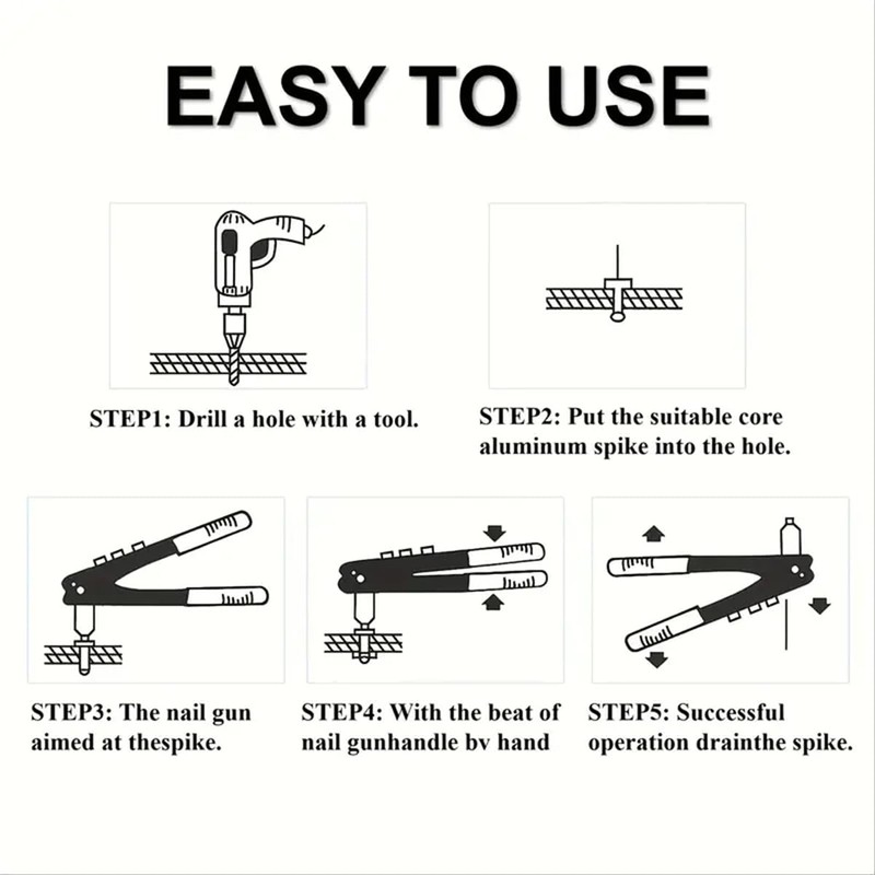100pcs 1/8" x 1/2" Blind Rivets Aluminum Blind Rivets Pop