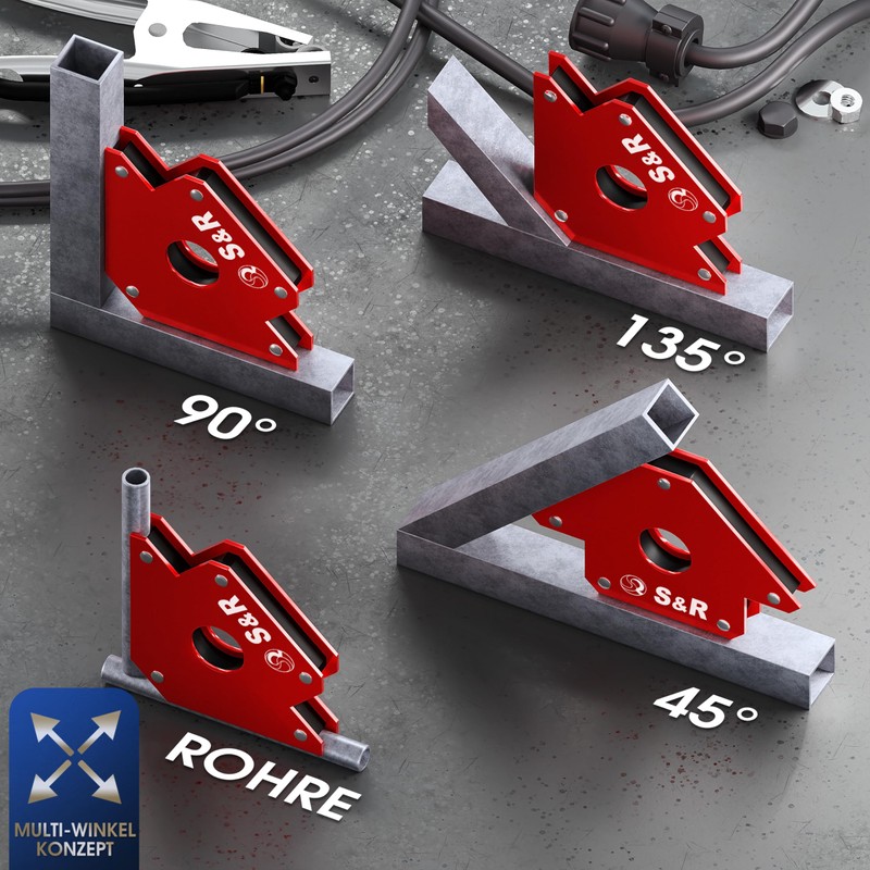 S&R Welding Magnet Angle Magnet Mounting Angle for Welding Angle