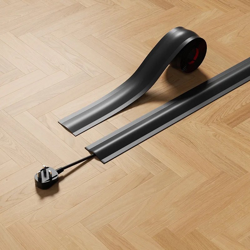 PVC Floor Cable Cover for Cord Management – Flexible Cord