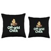 Baby Chicks in Homesteading Off-Grid Chick Throw Pillow