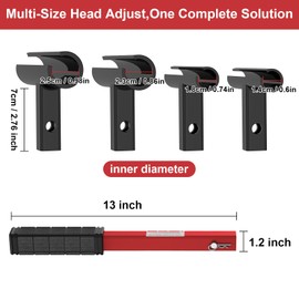 4-in-1 Hinge Gap Adjusting Tool Kit –Heavy Duty Steel Door Hinge Bender Wrench with Rubber Grip and Work Gloves, Professional Door Alignment Tool for Residential & Commercial Use
