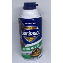 Barbasol Jurassic Word 2022 Barbasol Soothing Aloe 10oz Can T-Rex Variant Jurassic Park