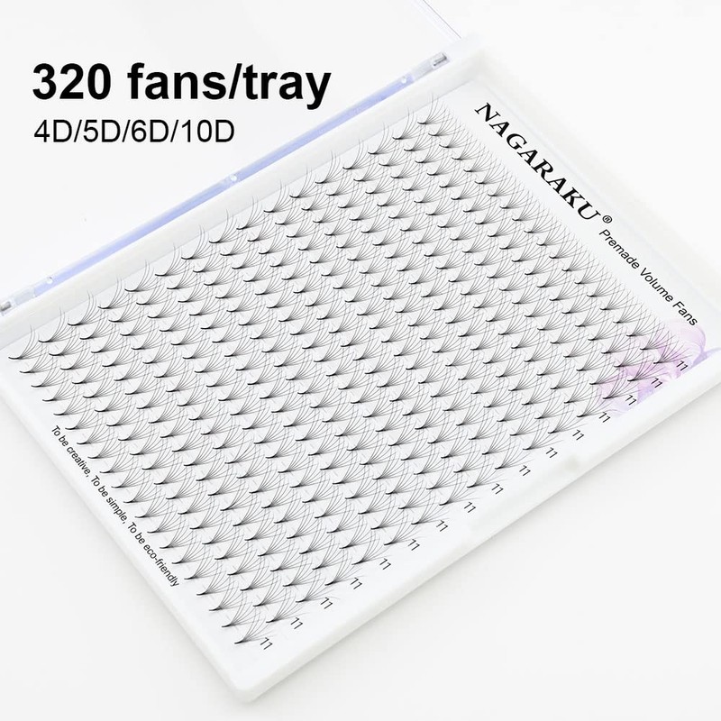 NAGARAKU Volume Eyelash Extension Eyelashes, Narrow Handle, Lightweight, Dense, Premade