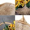 DULRLLY 2 Pcs Handwoven Flower Basket with Handle, Willow Storage