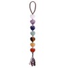 Lightock 7 Chakra Hanging Ornament Heart Shape Spiritual Crystal Decor