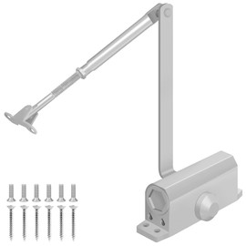 LONENESSL Door Closer, Adjustable Automatic Door Closer for Domestic, Commercial and Fire Doors, Hydraulic Door Closer for Safety,Soft Door Closer for 15-30KG Interior Door