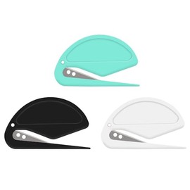 Zonice Letter Opener Envelope Slitter – Envelope Opener,Mail Opener,Wrapping Paper Cutter,Package Opener 3 Pack (Black/Cyan/White)
