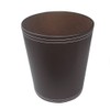 KINGFOM™ Classic Leather Waste Bin, Creative Waste Paper Basket, Storage