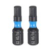 HARFINGTON 2pcs H3/16 SAE Hex Screwdriver Bit 1/4" Hex Shank
