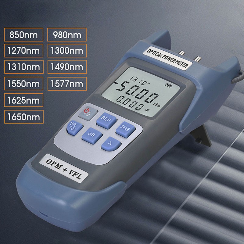 Fiber Optic Power Meter 30KM 30MW LED Light Optic Test