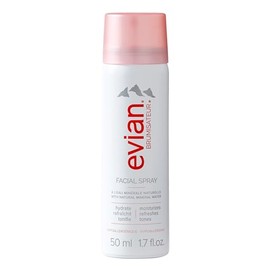 Evian Facial Spray 1.7 oz - Hydrating Mineral Water Mist for Face & Skin - Refreshes Makeup and Tones Skin - TSA-Approved Mini Facial Spray Set for Da