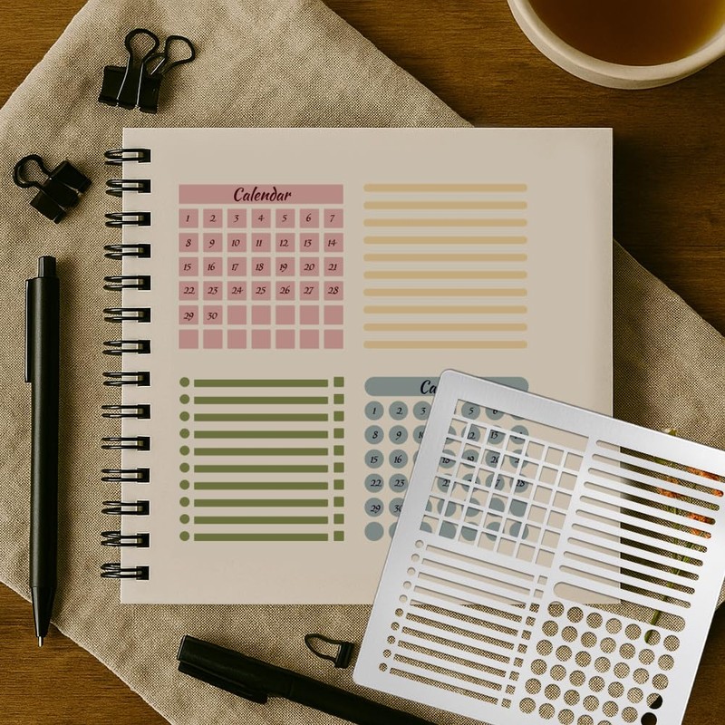 UNICRAFTALE Metal Stencil for Craft Diary Stencils Stainless Steel Reusable