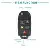 ACROPIX Car Key Fob Shell 5 Button Keyless Entry Remote