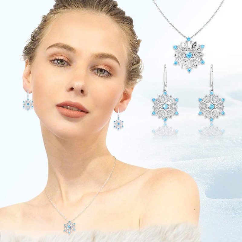 Belinda Jewelz Juego de arete y collar con colgante de