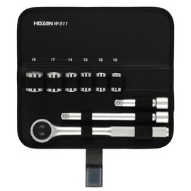 ホーザン(HOZAN) ソケットレンチセット 差込角9.5mm角(3/8"sq) 10~19ｍｍまで6サイズ入組 W-511