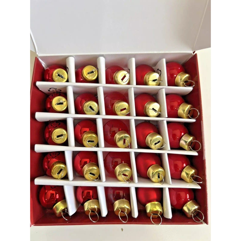 IKEA 50 IKEA VINTERFINT Decoration Ornament Glass Red 1 ½"