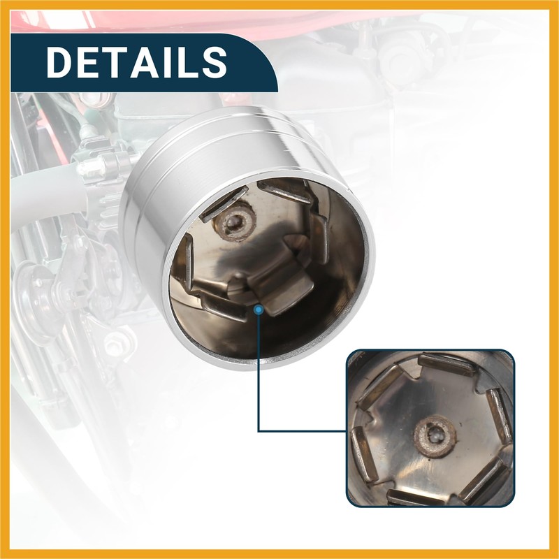 Partuto Flat Head Bolt Cover Fit 9mm-12mm | Chrome Silver