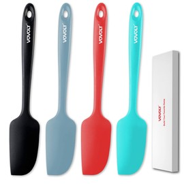 Mini Silicone Spatula - BPA Free Pro-Grade 600ºF Heat-Resistant Non-Stick Small Rubber Jar Spatula - Silicone Kitchen Scraper Utensil Tool for Cooking and Baking, 8.8 IN