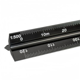 Architectural Scale Ruler for Architects ，12 Inch Aluminum Scale Rule Metri Metric 1-1/2, 1, 3/4, 3/8, 3/16, 3/32, 1/2, 1/4, 1/8, 3, 16(1/16 Inches)
