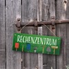 Rechenzentrum Metal Sign L in 10.5 x 28 cm with