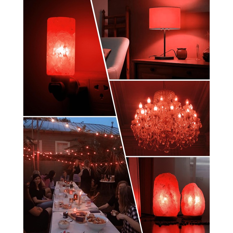 C7 RED Replacement Light Bulbs, Shatterproof LED Light Bulb for