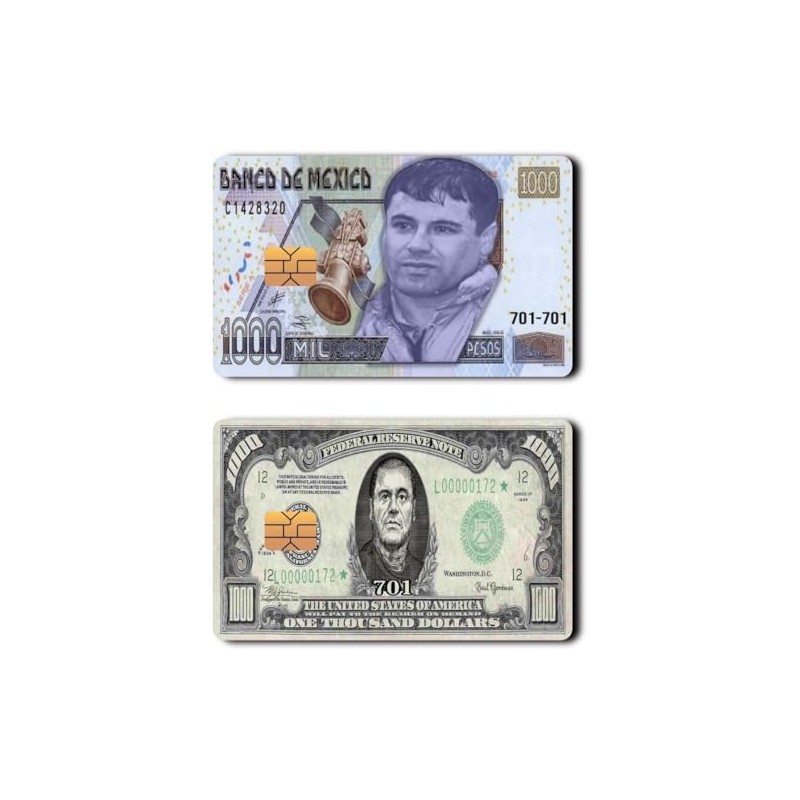 El Chapo Credit Card Vinyl Skin Sticker, 2 Pack, Mexican