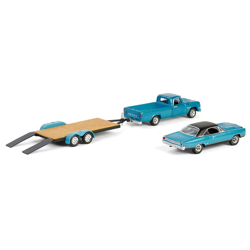 1969 Plymouth GTX and 1967 Dodge D-200 Pickup Truck Turquoise