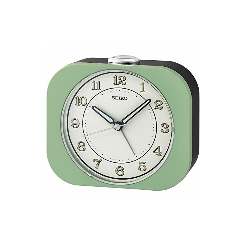 Seiko Kyoda Bedroom Alarm Clock, Metallic Green