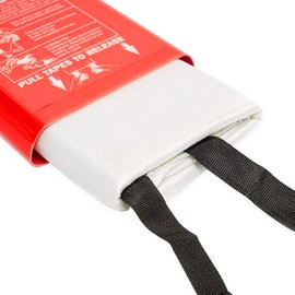 Streetwize - One Size | Wall Mounted | Fully Fibreglass Fire Blanket | Emergency Fire Blanket | Flame Suppression | 1m x1 m | School, Businesses, Home | SWSA3