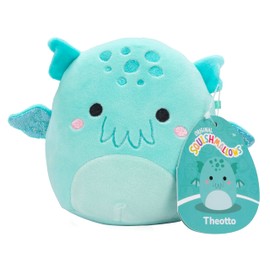 Squishmallows Theotto The Cthulhu original de 5 pulgadas - Mini peluche oficial de Jazwares - Juguete de peluche de Cthulhu suave y blando coleccionable, añade a tu escuadrón, regalo para niños, niñas
