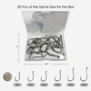 Pristis 25 Pack 2/0 Octopus Fish Hooks, High Carbon Steel