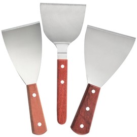 Cabilock 3pcs Stainless Steel Pancake Spatula Set Steak Spatulas Burger Turner Steak Turner Griddle Scraper Metal Cooking Spatulas Tools