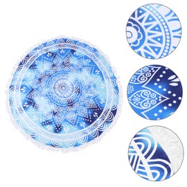 Kisangel Microfiber Round Tassel Beach Towel (cyj14) Adults Beach Towel Large Beach Towels Comfortable Beach Towel Bath Towel Pool Towels Oversized Fiber Travel