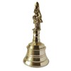 GURU JEE™ Brass Pooja Bell with Hanuman Traditional Hand Held