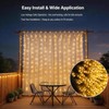 Daidasy 2 Pack Solar Curtain Light Outdoor, 20ft x 10ft,