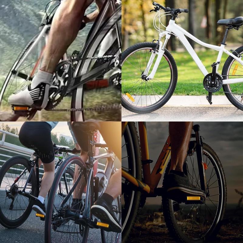 Bangbobi 10 Pezzi Catarifrangenti per Biciclette, Pellicola Riflettente per Pedali,
