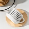 LUKA Ceramic Coffee Espresso Cups with Saucers Set with Metal