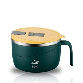 1200ml Large Capacity Instant Noodle Bowl, Multi-purpose Anti-scald Instant Noodle Bowl, Tableware for Home Office Dormitory, Fall Fathers Day Gift, Kitchen Gadgets 2024 - Color: Green, Specification: 1200ml