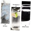 MAGICLULU 2pcs Creative Glass Milk Cups Heat Resistant Water Cups