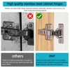 10 Pcs Cabinet Hinges Silver Soft Close Hinges for Kitchen